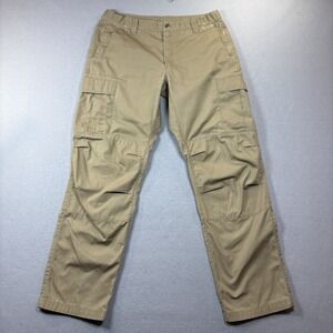 Vertex Men's Cargo Work Pants 36x34 Khaki Ripstop Utility